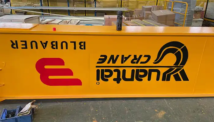 Main girder with customized logo