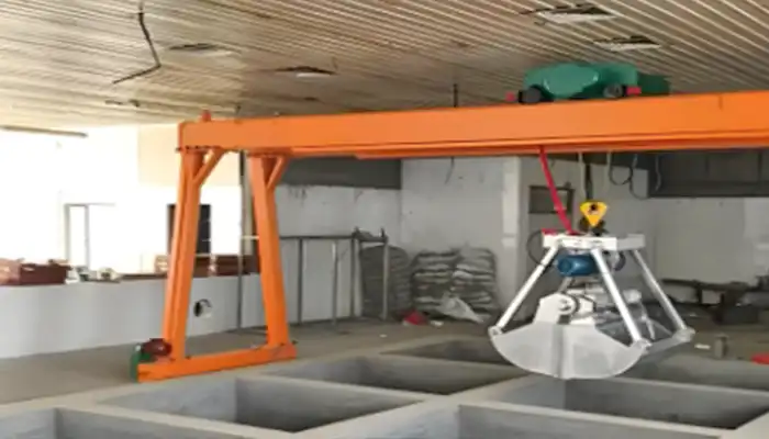 indoor gantry crane with grab bucket