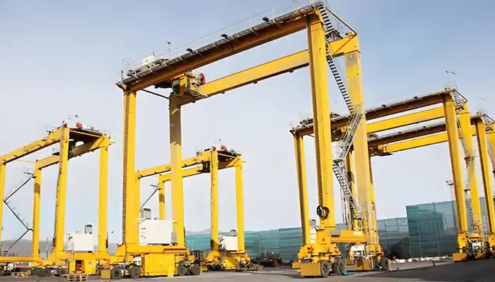 Rubber Tyred Container Cranes in Port and Rail Logistics