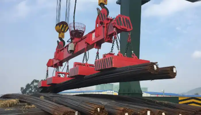 Electromagnetic gantry crane for outdoor steel loads handling  Electromagnetic gantry crane for outdoor steel loads handling