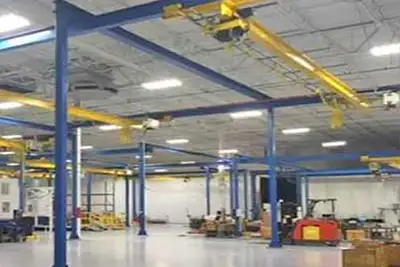 freestanding under running overhead crane