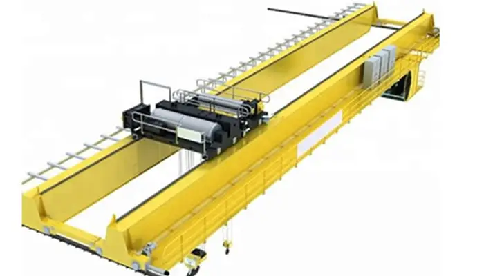 Top running double girder overhead travelling crane