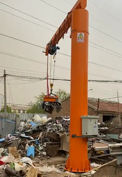3 ton pillar jib crane with the magnet crane