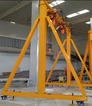 Hand push steel mobile gantry crane