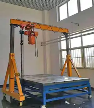 Hand turbine adjustable steel gantry crane