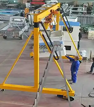 Electric motorized adjustable steel gantry crane
