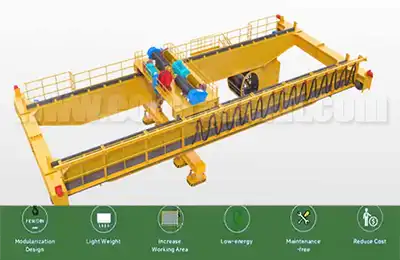 Heavy lifting open winch crane 