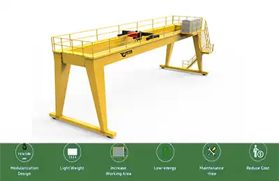 European style gantry crane- Low headroom advanced industrial Cranes 