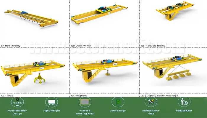 Double girder overhead travelling cranes - hot sale types Double girder overhead travelling cranes - hot sale types