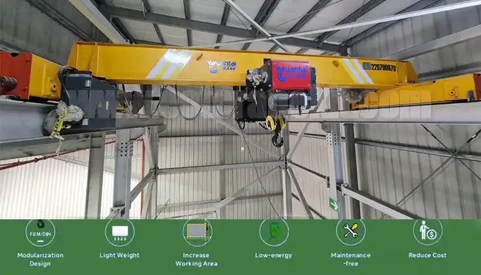Top-running overhead crane with European style