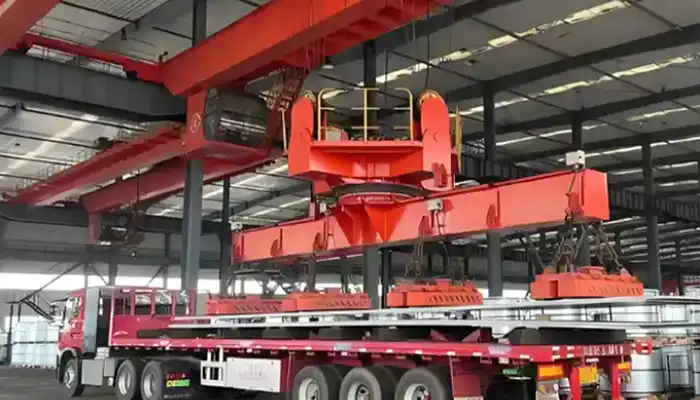 Overhead bridge cranes for steel plates handling, magnetic overhead crane for steel plate handling, tailored steel plate lifters for your selection