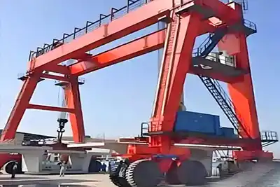 double girder a frame rubber tyred gantry crane 20 ton for indoor use