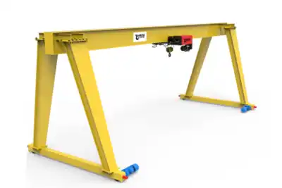 MHO 20 ton gantry crane single girder with European style low headroom hoist to save your space