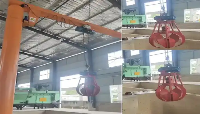 grab bucket jib crane