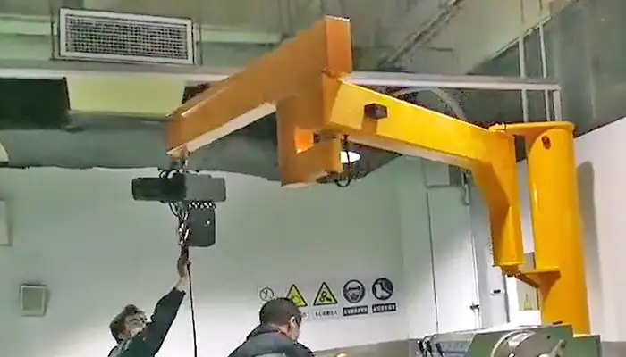 Pillar-Mounted Articulating Jib Crane