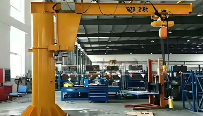 Standard jib crane, pillar mounted I beam cantilever jib crane