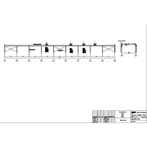 Overhead Cranes with Steel Structure Drawing for 4 YT-HD Cranes (10t, 5t, 2x 2.5t)