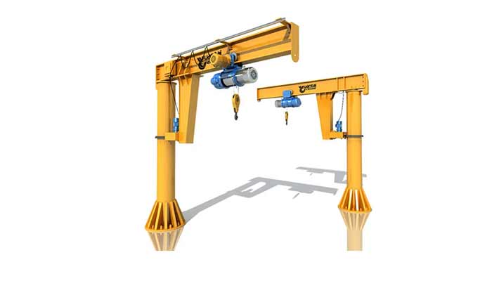   Floor mounted pillar jib crane motorized  