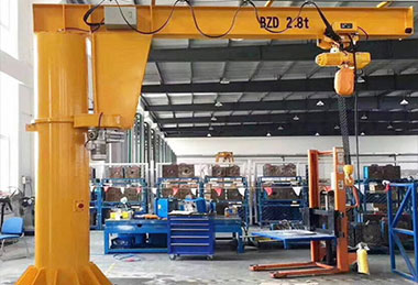 Electric chain hoist crane, slewing jib crane design