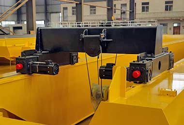 Electric wire rope hosist trolley double girder overhead travelling crane