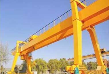 A frame double girder goliath crane