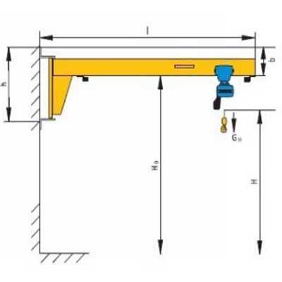 wall mounted jib crane design drawing