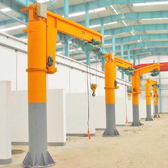 Slewing jib rope hoist crane 