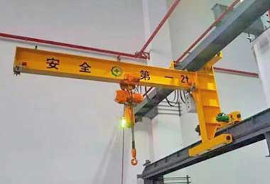 Full cantilever, H beam wall travelling jib crane