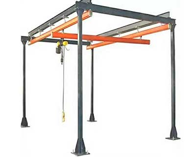 Freestanding single girder kbk crane