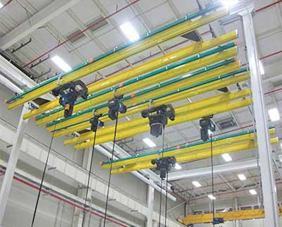 Combined flexible KBK double beam cranes