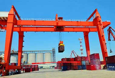 Rail mounted goliath crane for container handling 