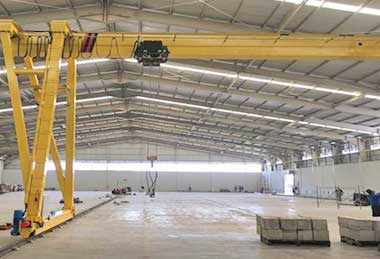 European style single girder overhead crane based on FEM standards 