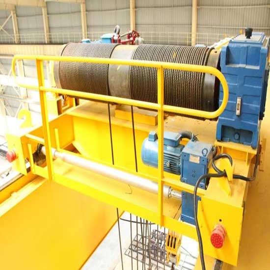 QDX Double girder overhead crane with european style open winch trolley for wire rod bundle handling 3 ton, 5 ton, 10 ton, 15 ton, 20 ton, 30 ton, 50 ton 