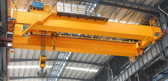 European style double girder open winch bridge crane 