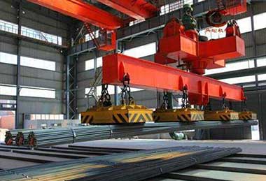 Magnet double girder overhead crane for high speed wire ( coiled bar) handling cranes