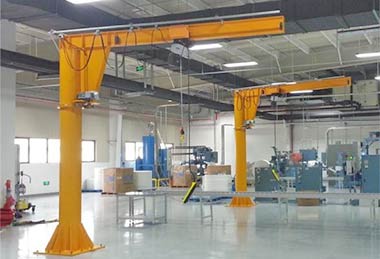 Rotating jib crane with free standing jib design with rotating of 180/ 270 degree