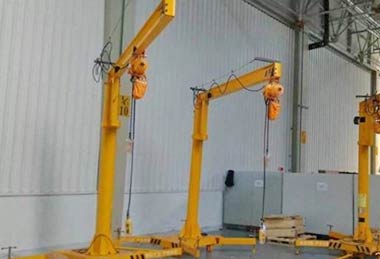 Rotating jib crane with free standing and portable jib design with rotating degree of 180/270 / 360 degree
