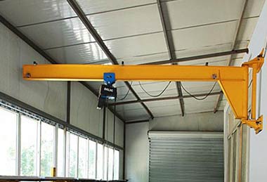 180 degree Rotating jib crane with wall mounted jib design