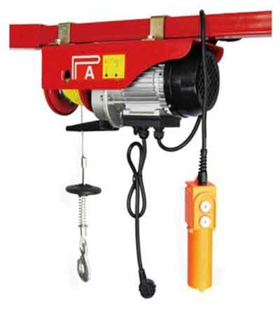 Fixed type mini electric wire rope hoists with single hook