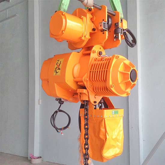 Electric chain hoists with motorized trolley, motorized trolley hoists 