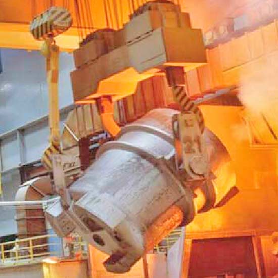 Laminated ladle hook & ladle beam for heavy duty steel mill cranes 
