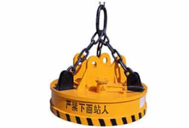 Round type lifting magnet