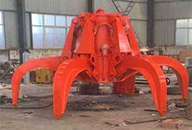 Below hook device and crane attachment- Crane grab bucket