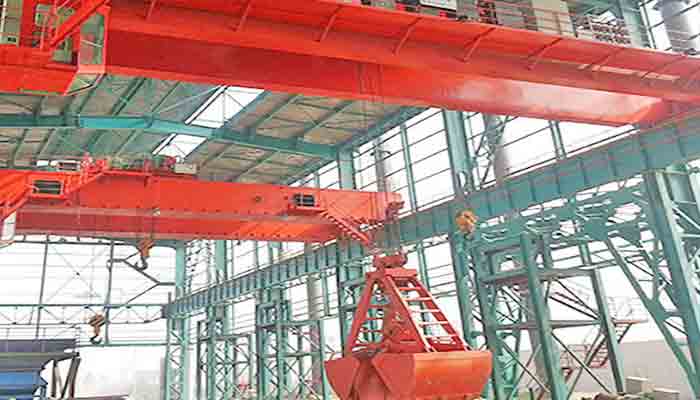 Slag grab crane