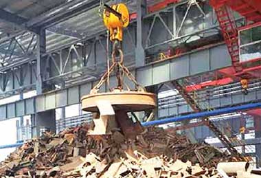 Industrial cranes for metal processing