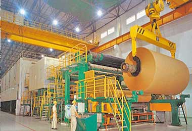 Underhung bridge crane for pulp and paper making 