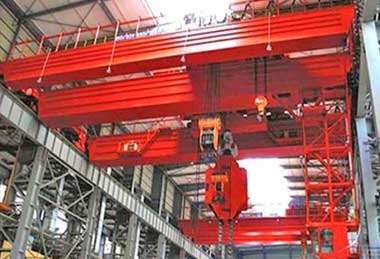 Industrial cranes for metal processing