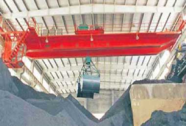 Underhung bridge crane for energy generation