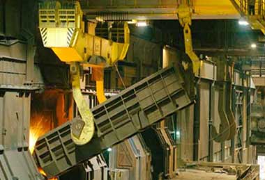 Industrial cranes for metal processing