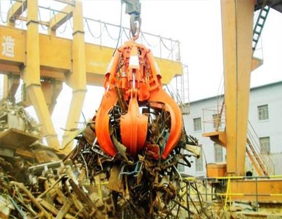 Metal scrap handling crane